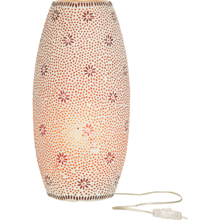 Lampe de salon ovale en verre