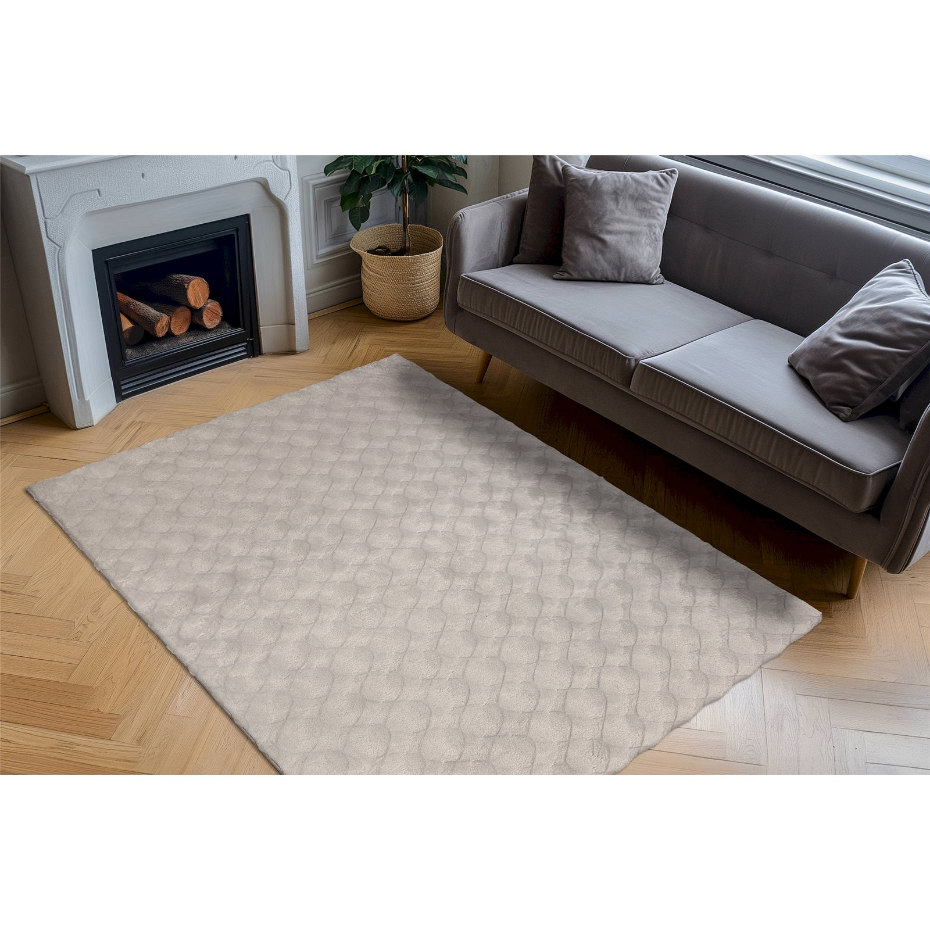 Tapis shaggy en polyester rectangulaire