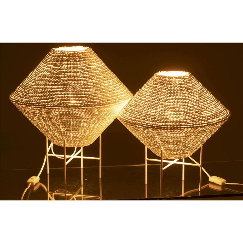 Suspension ronde en raphia forme soucoupe
