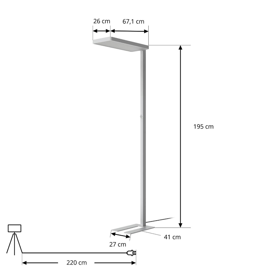 Lampadaire en aluminium moderneLED, Timon