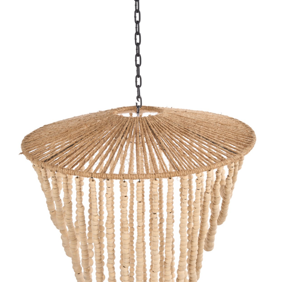 Suspension en bois et fer WOODEN BEAD