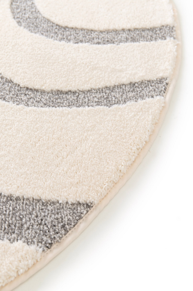 Tapis rond design avec effet relief NAYA