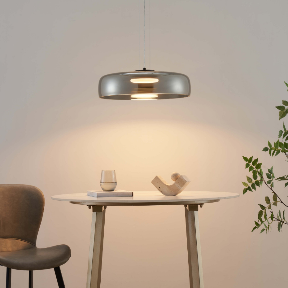 Suspension LED en verre fumé - RICCARDO