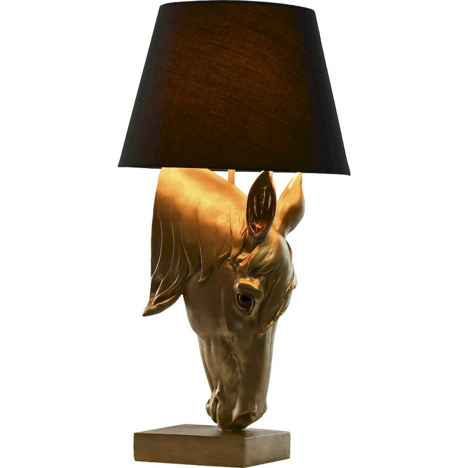 Lampe à poser en résine motif cheval style moderne Moderno
