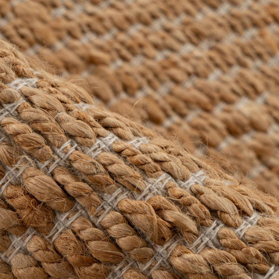 Tapis salon, fait main en jute