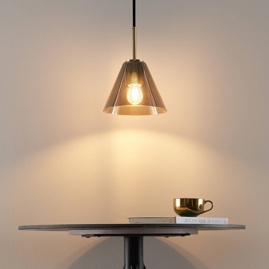 Suspension design en verre fumé – SOLIRIA