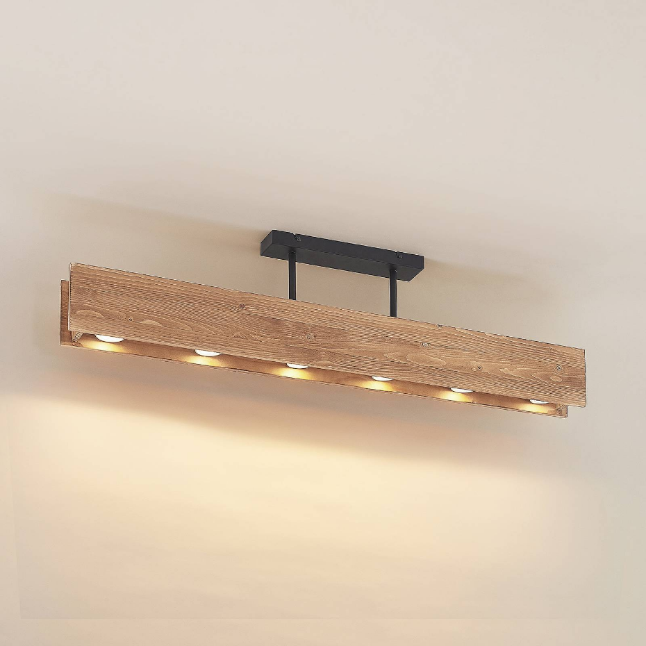 Plafonnier en bois scandinave, Malwin