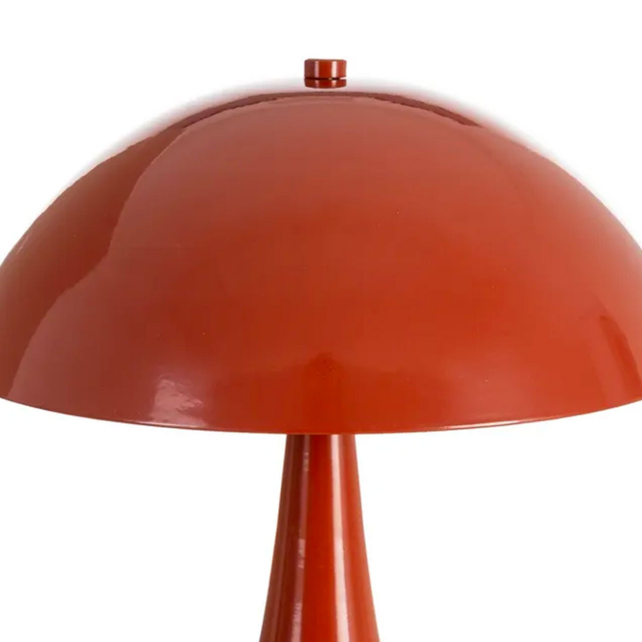 Lampe à poser champignon métal terracotta 25x25x27.5cm