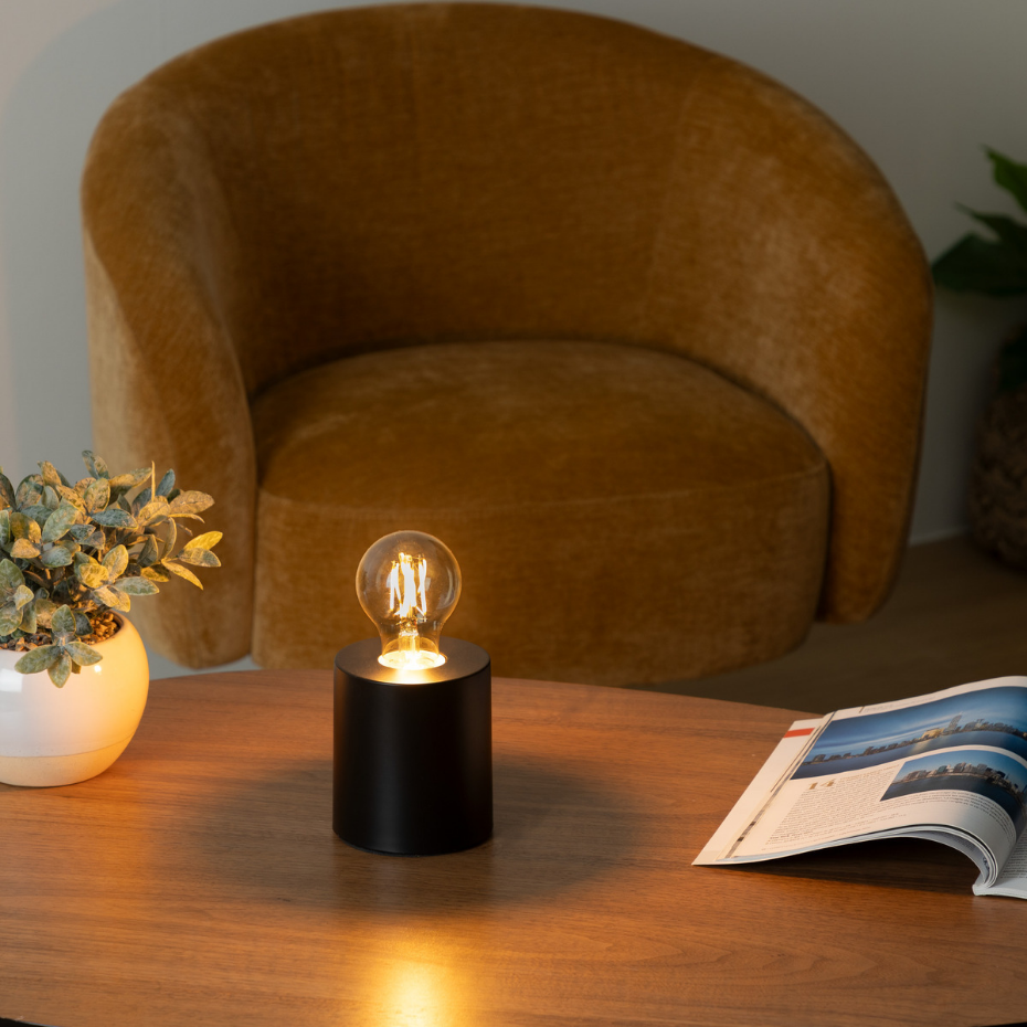 Lampe cylindrique métal SABA