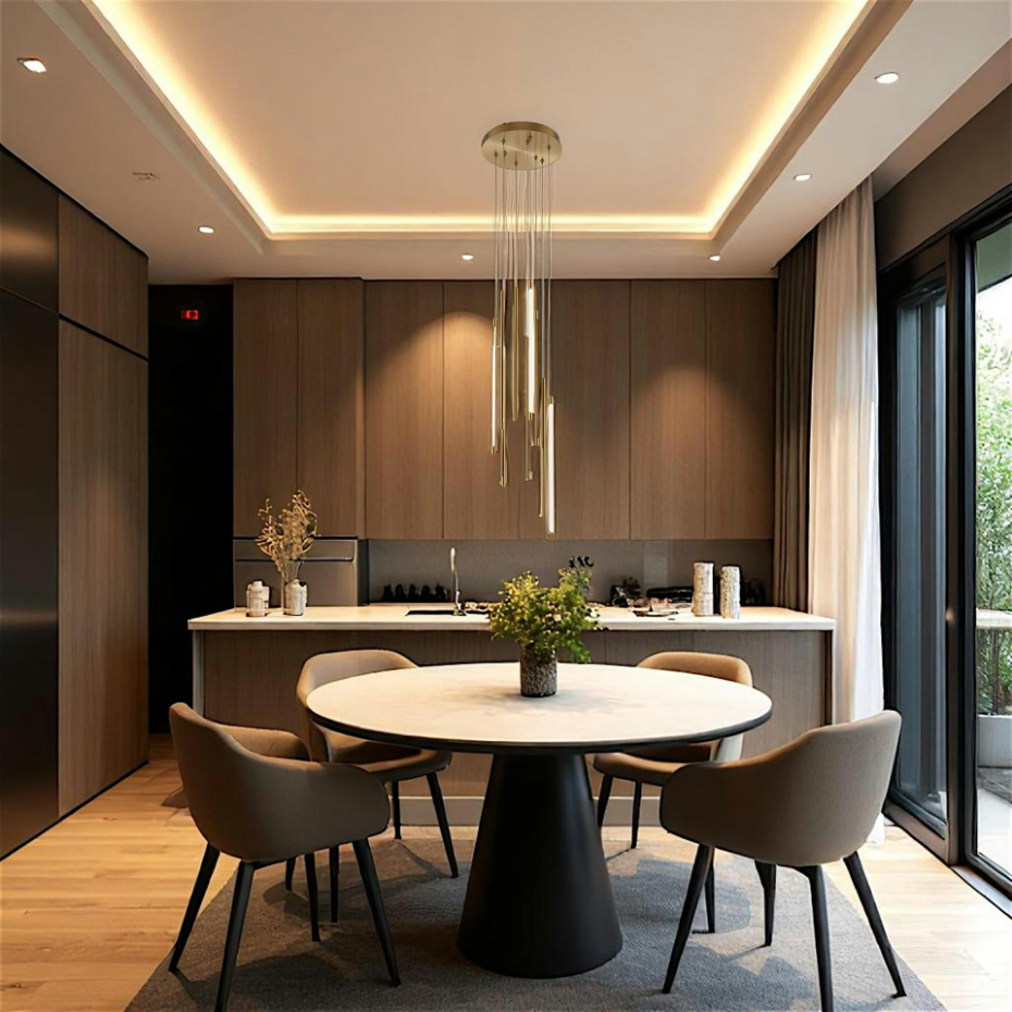 Lustre 9 lampes LED en cascade SALEM