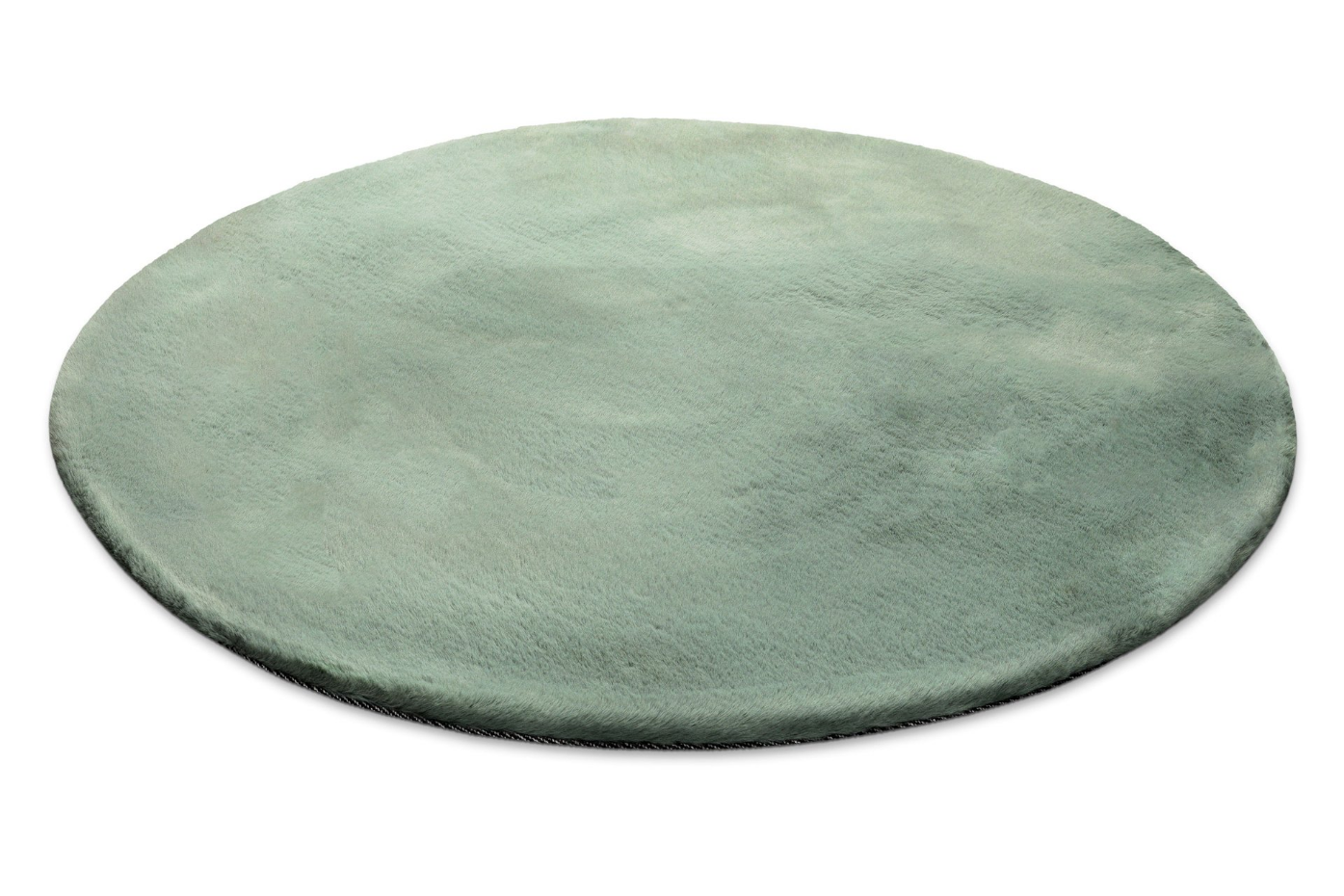 Tapis salon rond doux sensation peau de lapin ,  Anna