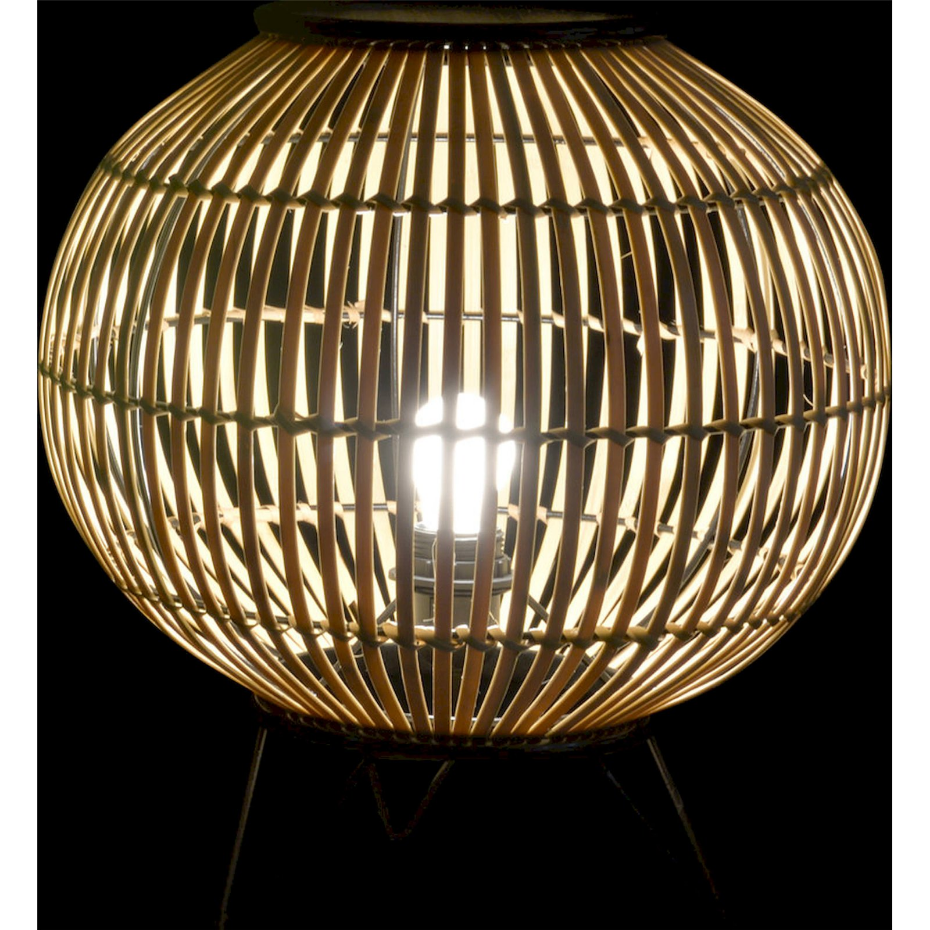 Lampe de table en bambou rond Tropical