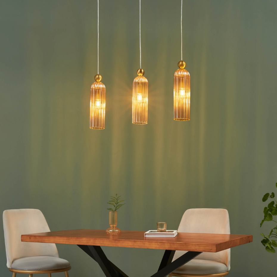 Suspension en verre cylindrique - LEONORA
