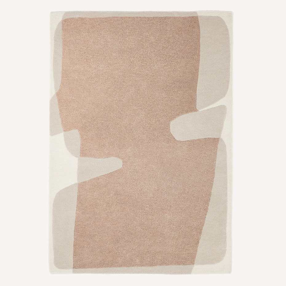 Tapis en lyocell et laine, tufté main, Caldera