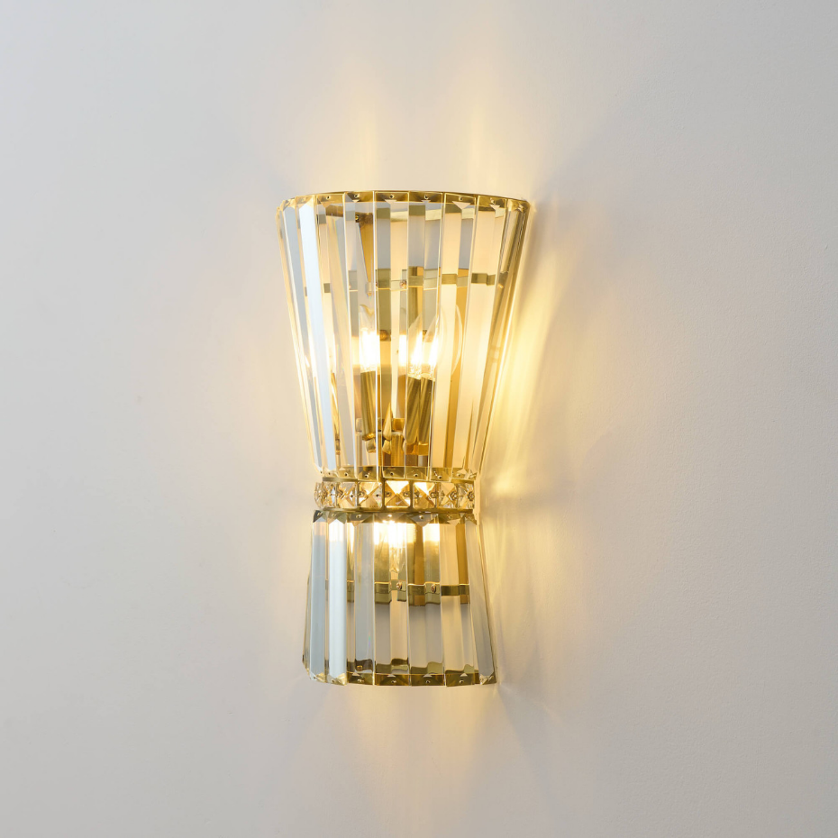 Applique cristal et structure dorée - GIOVA