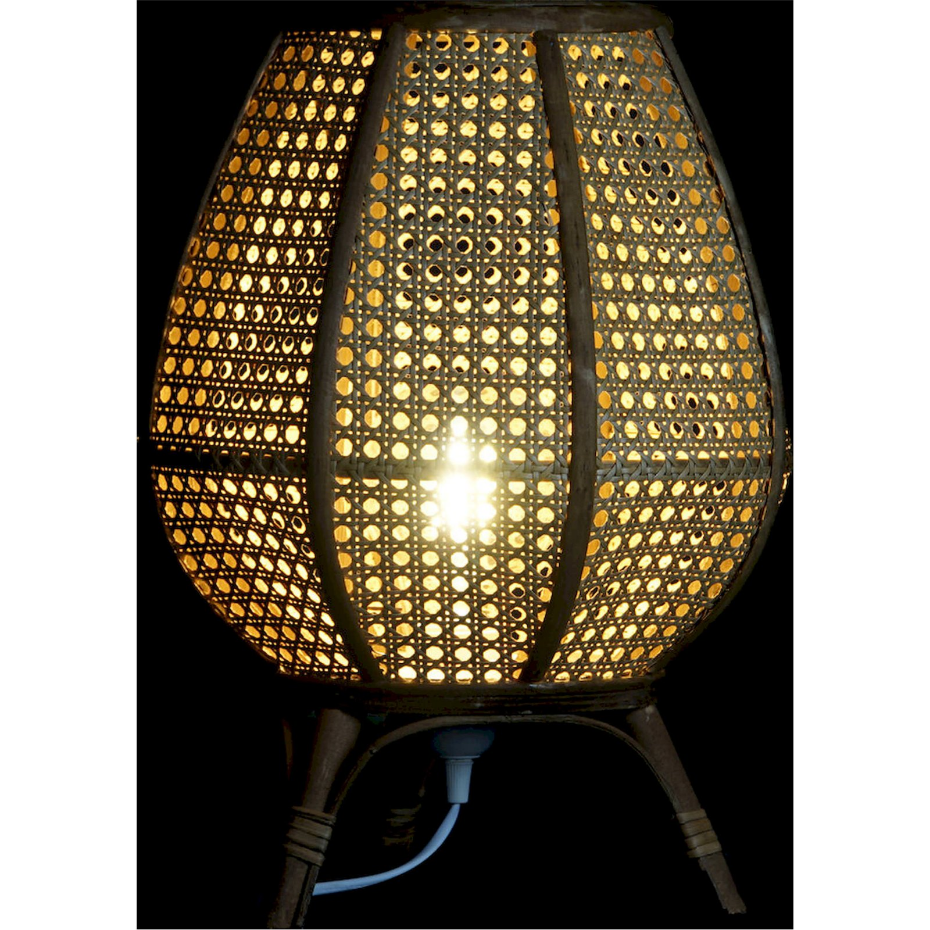 Lampe de table en rotin forme organique Urban