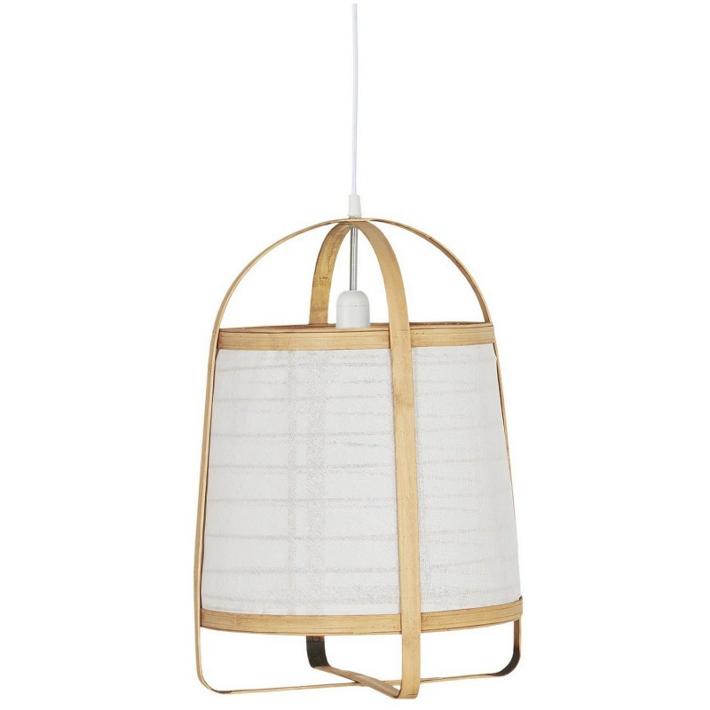 Suspension lanterne bambou tissu