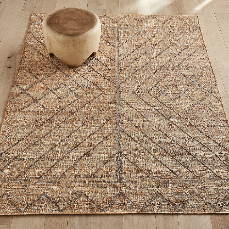 Tapis en jute, tissé main, Navala