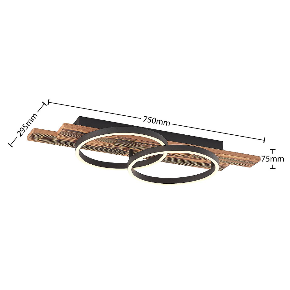 Plafonnier en bois moderneLED, Sentoa