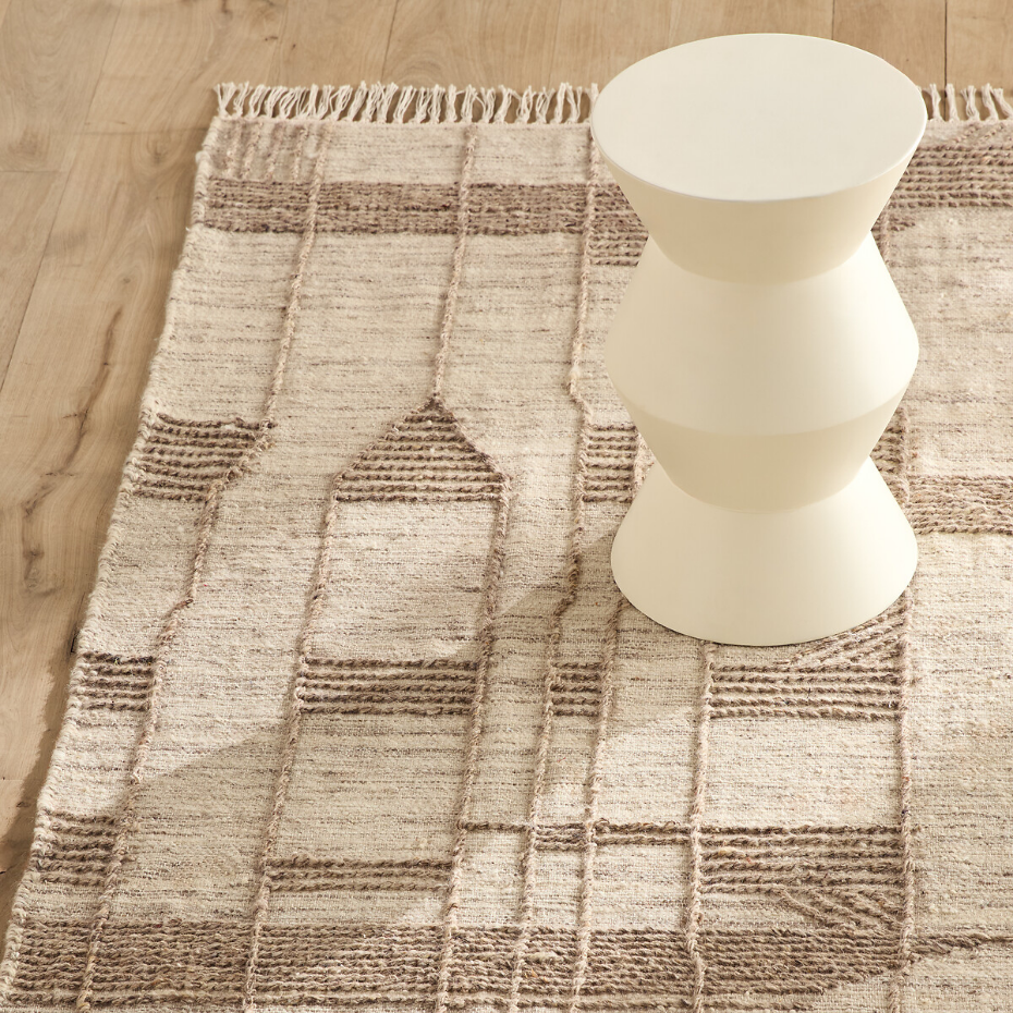 Tapis tissé main, en laine et coton, Baatha