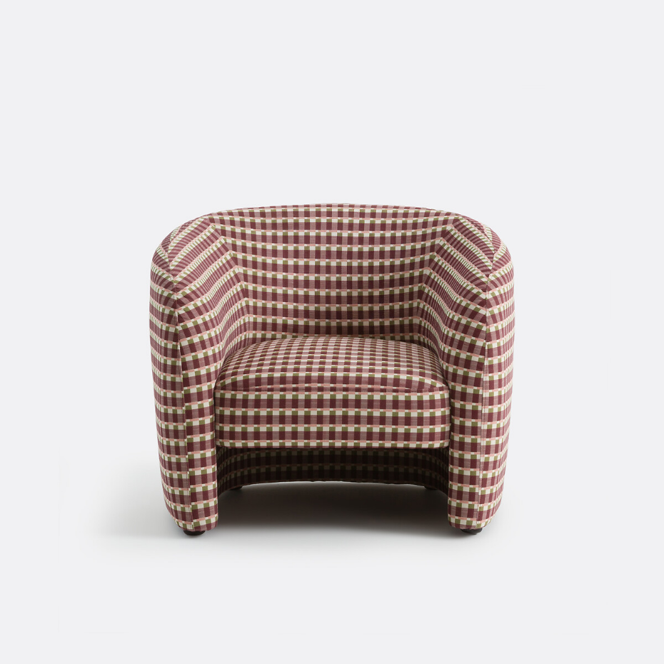 Fauteuil, 1 place, imprimé motif géométrique, LANDINE