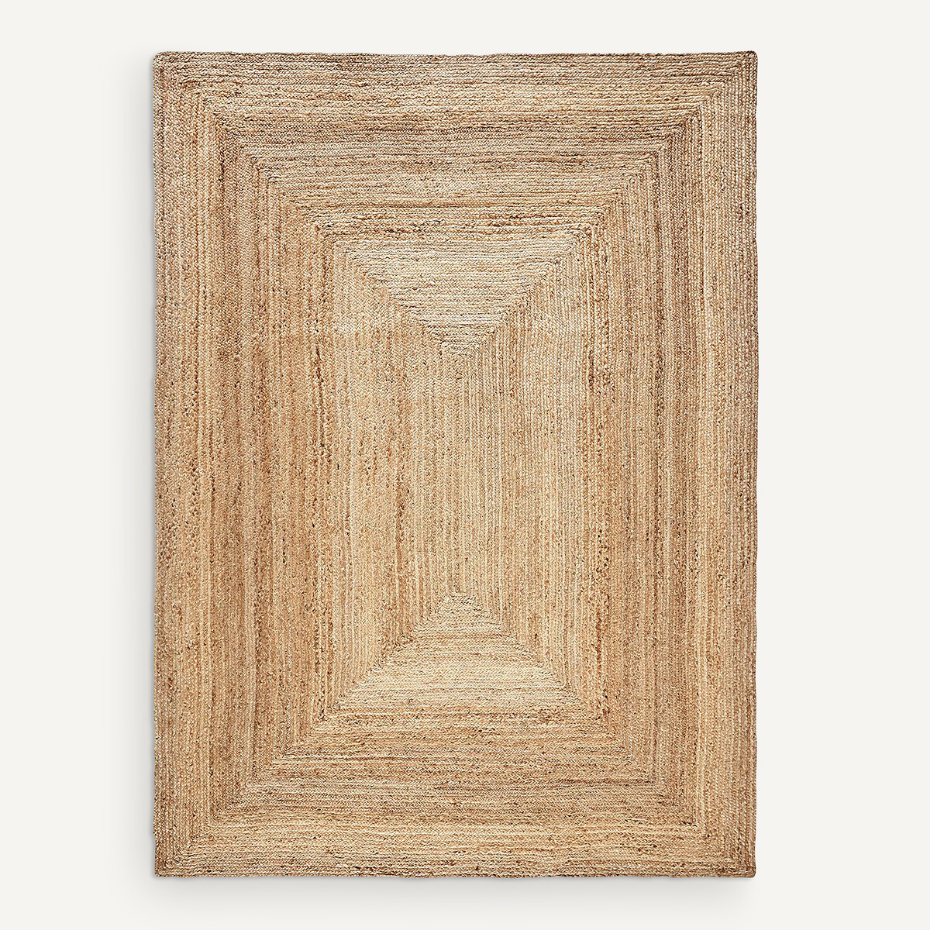 Tapis jute format XL en jute, tressé main, Hempy