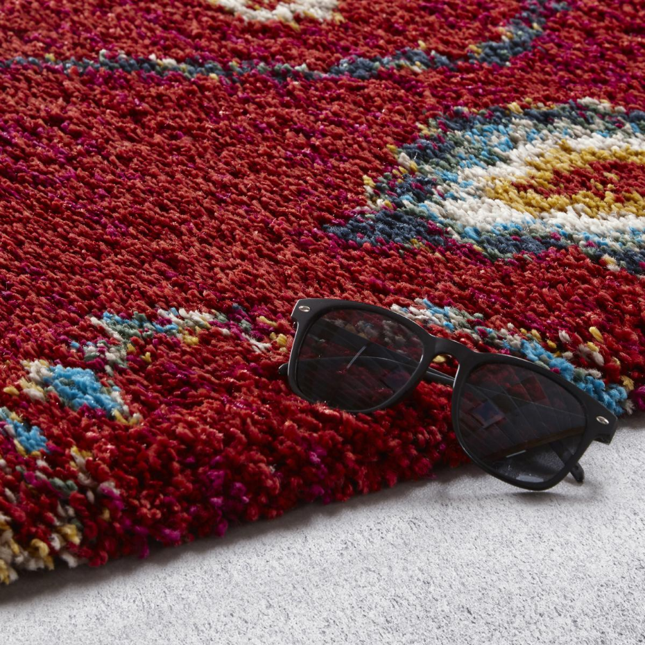Tapis shaggy tissé motif berbère AMORE 4