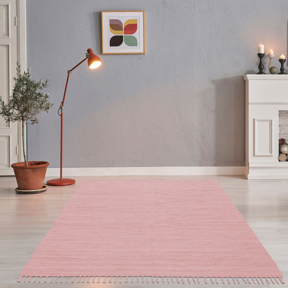 Tapis réversible coloré en coton tissé à la main - Happy Cotton