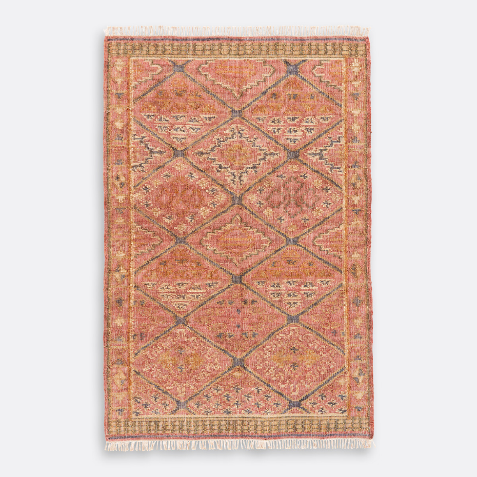 Tapis kilim jute et coton, Saliha