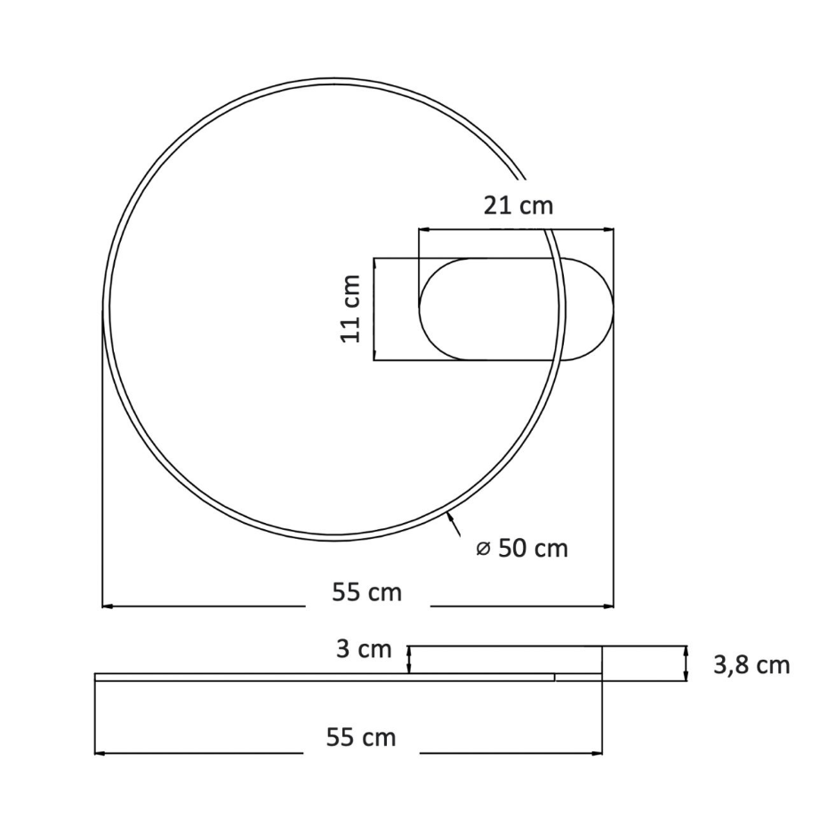 Plafonnier design épuré et élégant - EVELIA
