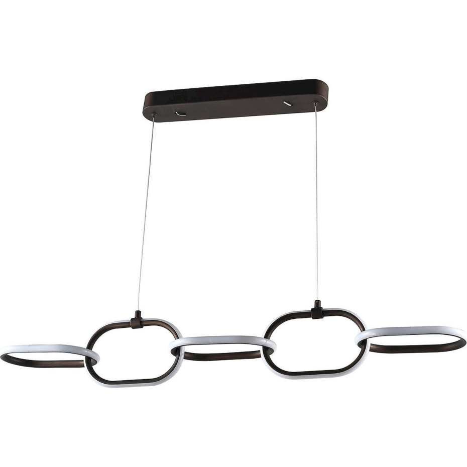 Suspension chandelier rectangulaire en aluminium
