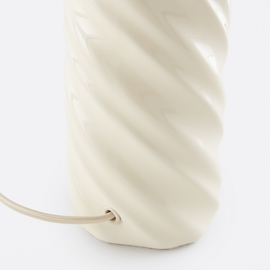 Lampe à poser céramique et lin, Dehen