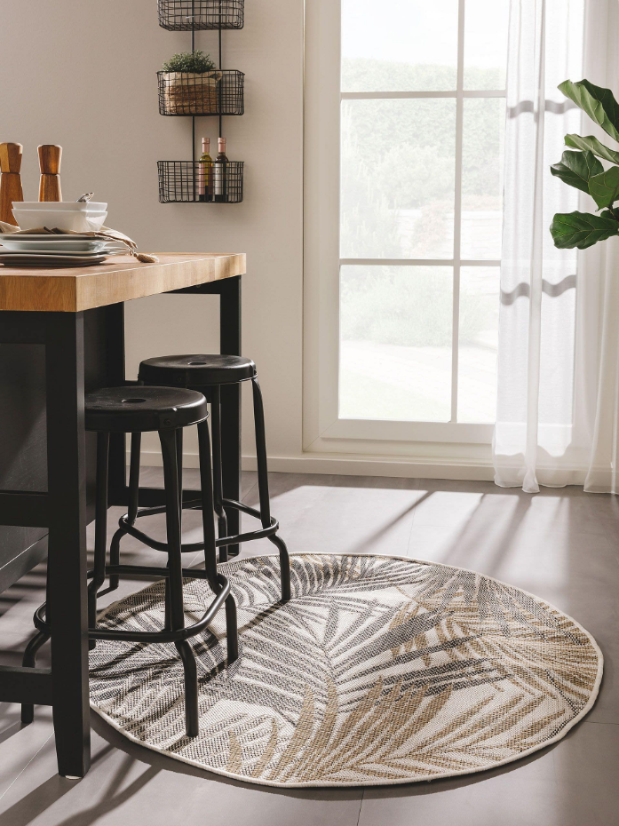 Tapis d'extérieur & intérieur rond CLEO