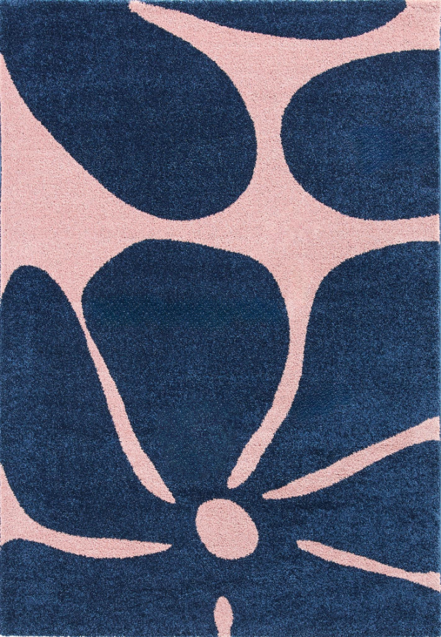 Tapis de salon vintage à fleurs GROOVY