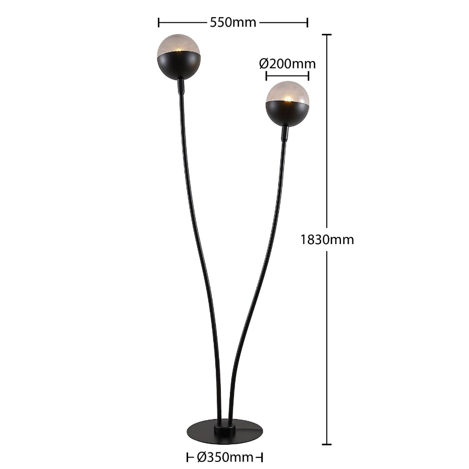 Lampadaire en verre design, Dustian