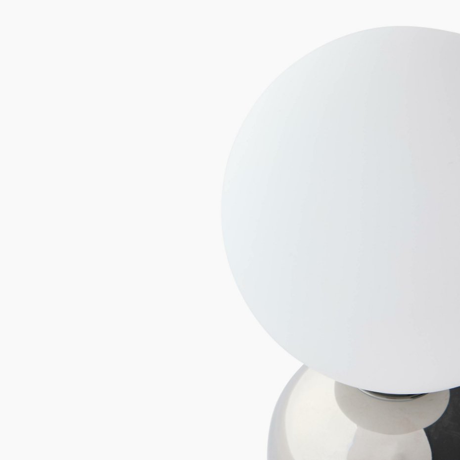 Lampe boule, 12xH22cm, en métal