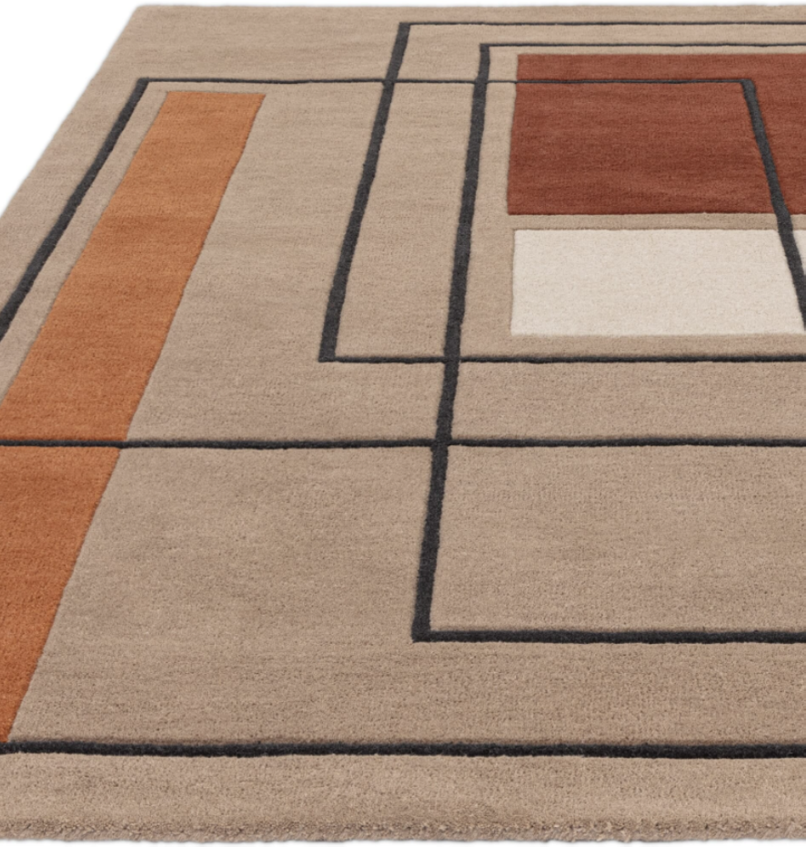 Tapis tufté main en laine MOCACCINO