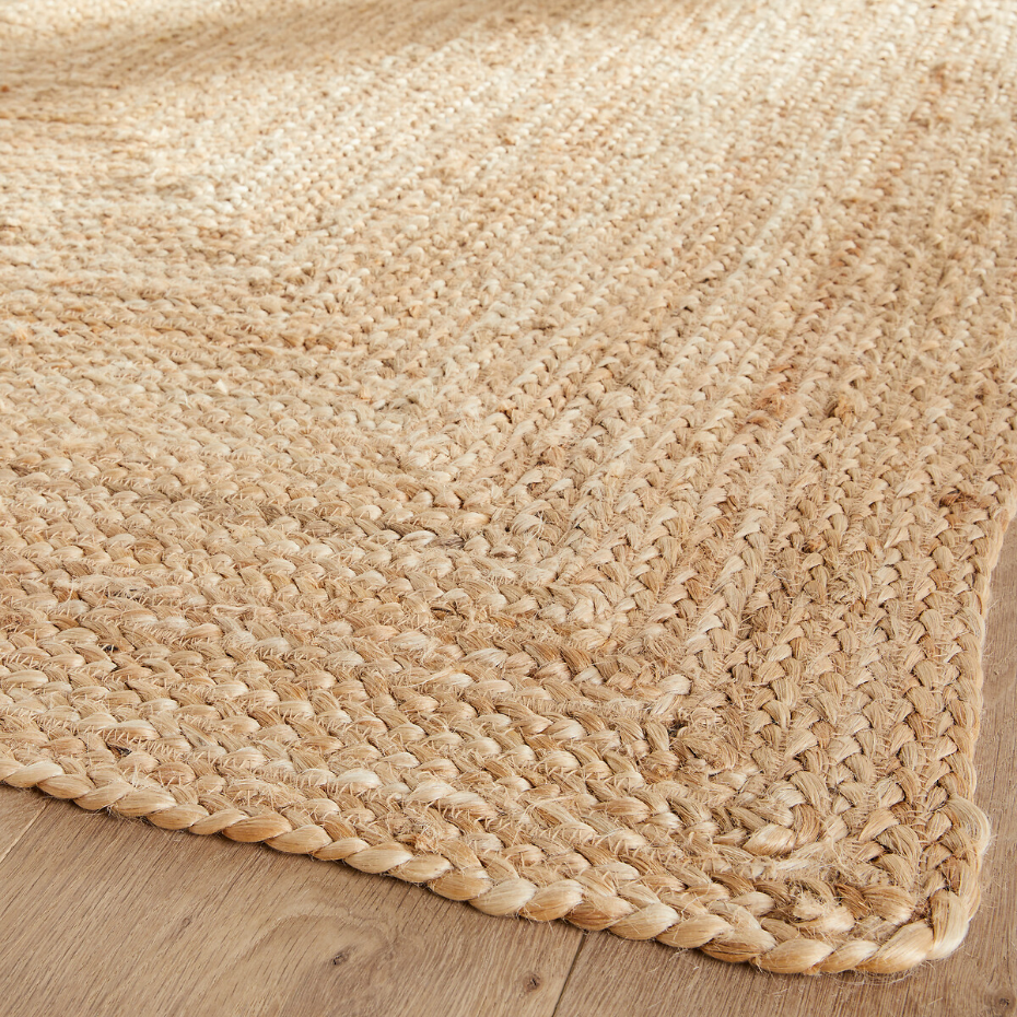 Tapis carré en jute, tressé main, Hempy