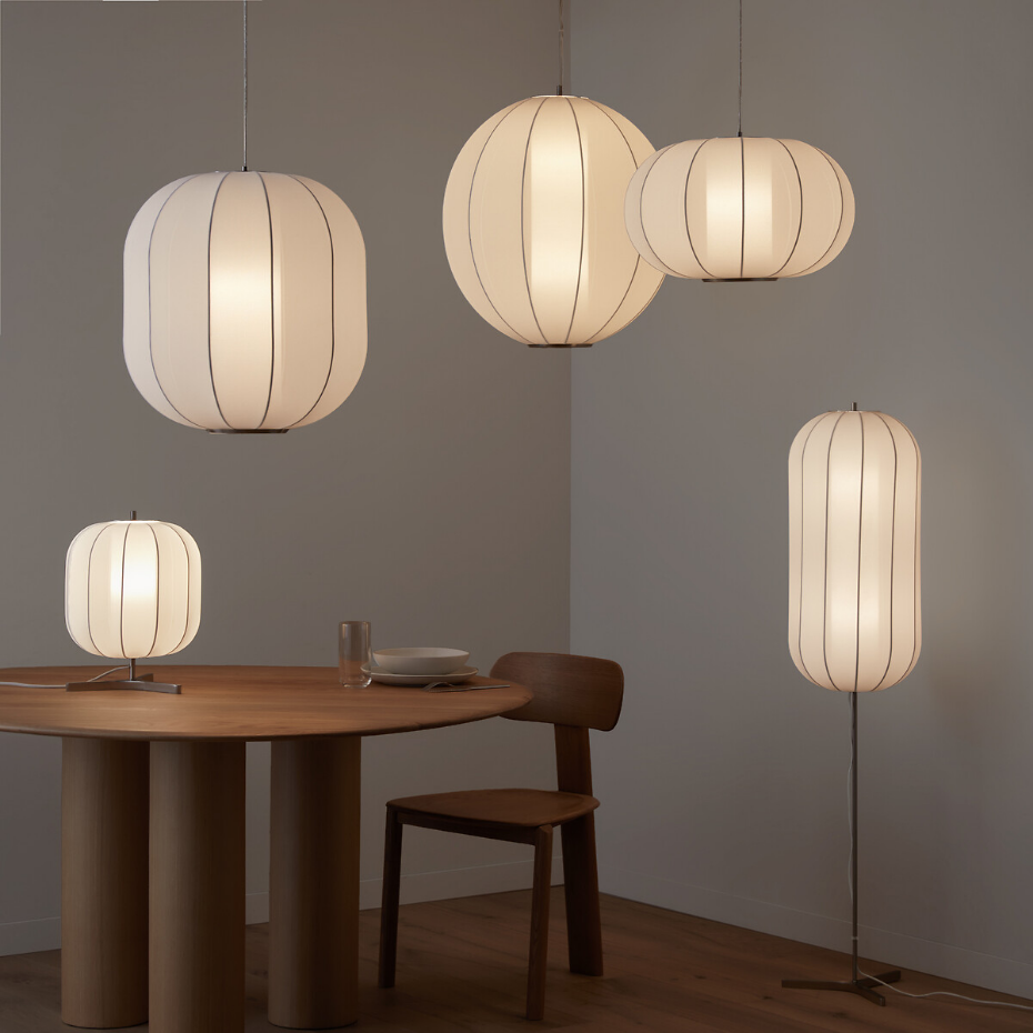 Suspension ronde, lampion en maille, Satchi