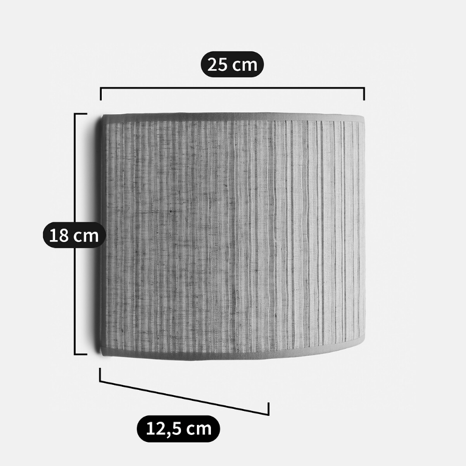 Applique en lin plissé H18 cm, Jakoma