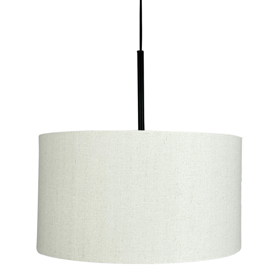 Suspension en métal et tissu Noir/Blanc Calix