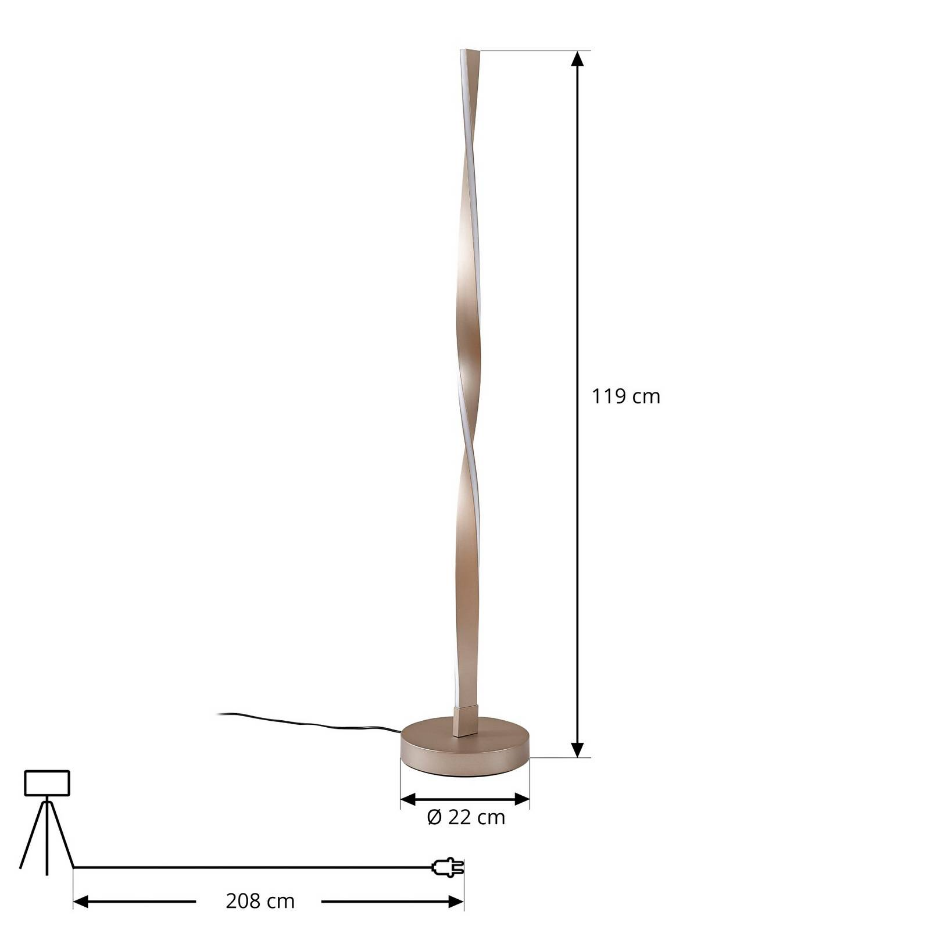 Lampadaire en métal moderneLED, Jaren