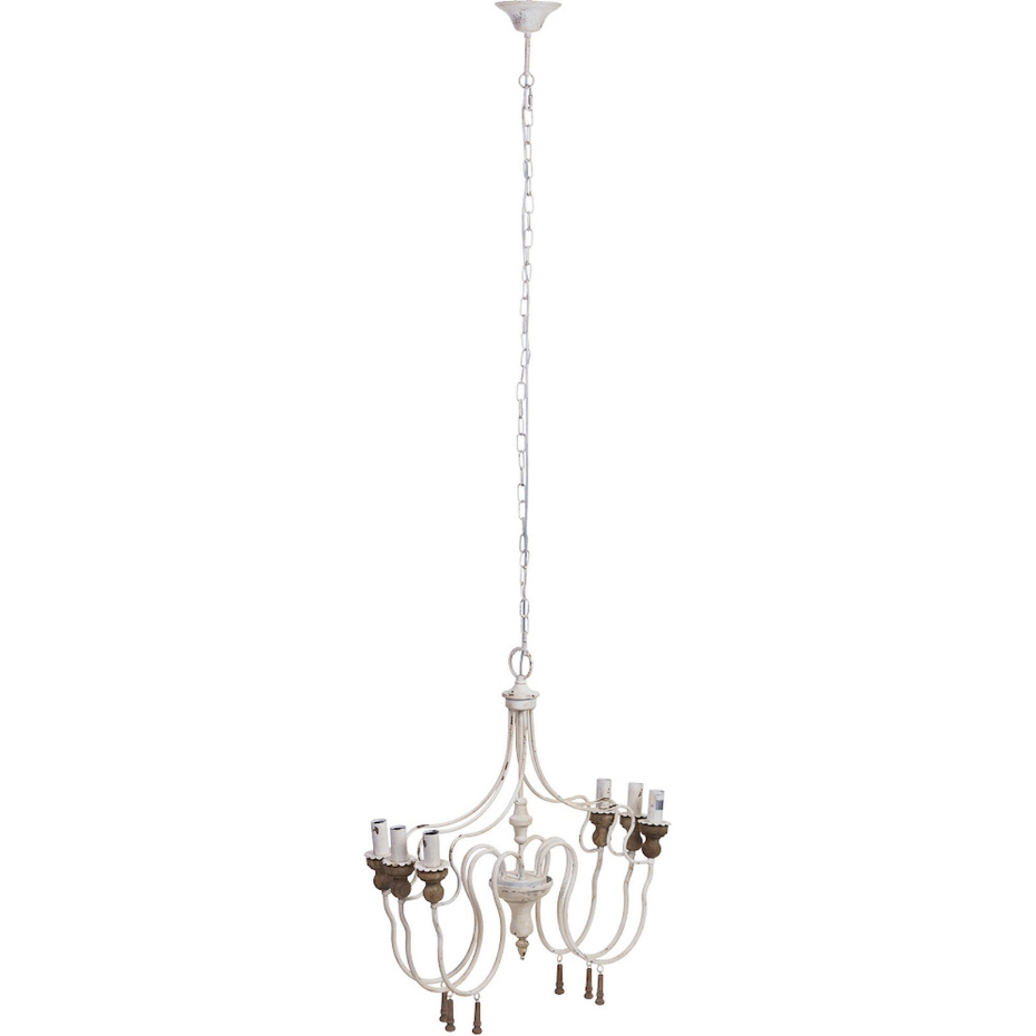 Suspension plafond en bois  forme carré style chandelier