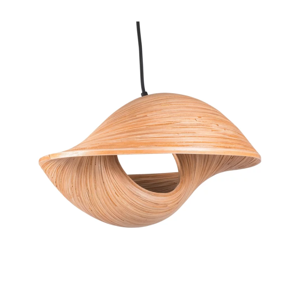 Suspension en bambou forme coquillage EKO