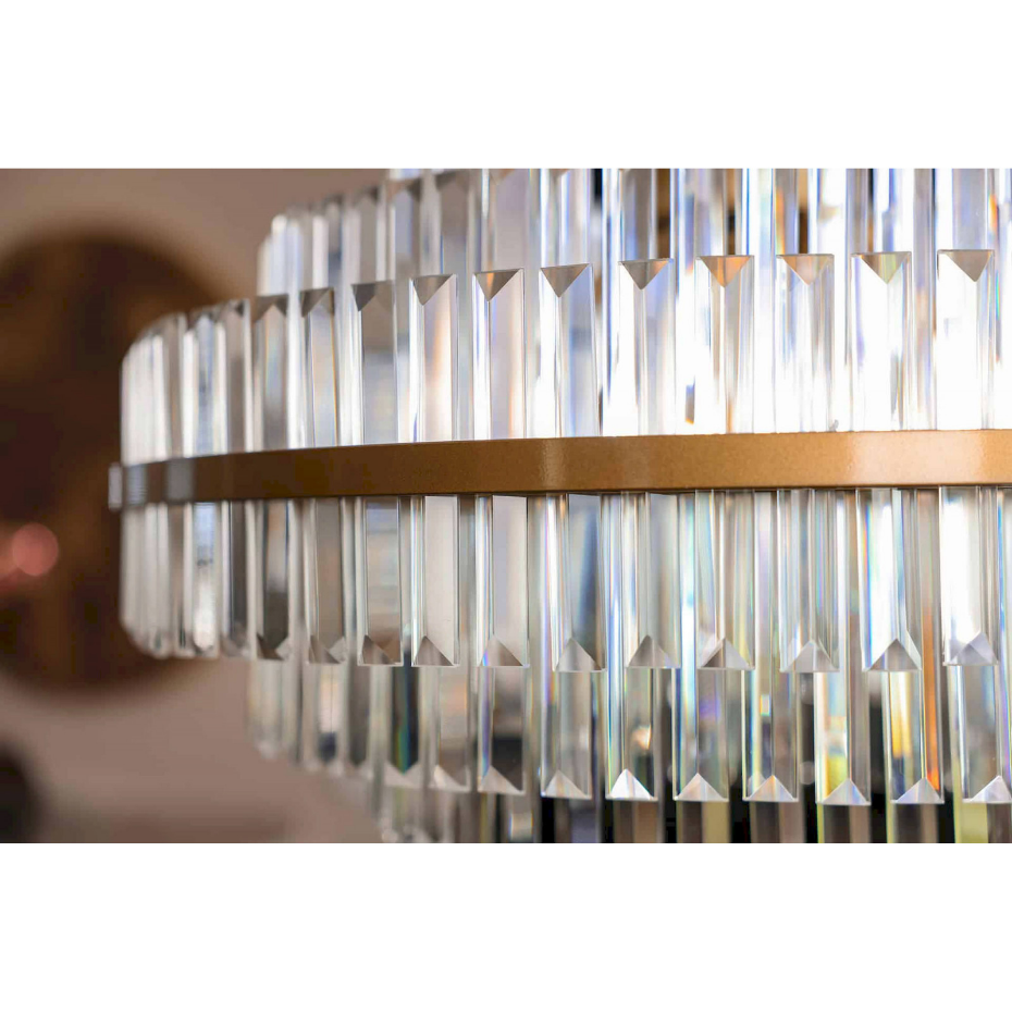 Chandelier en crystal  brossé Richmond Decoration