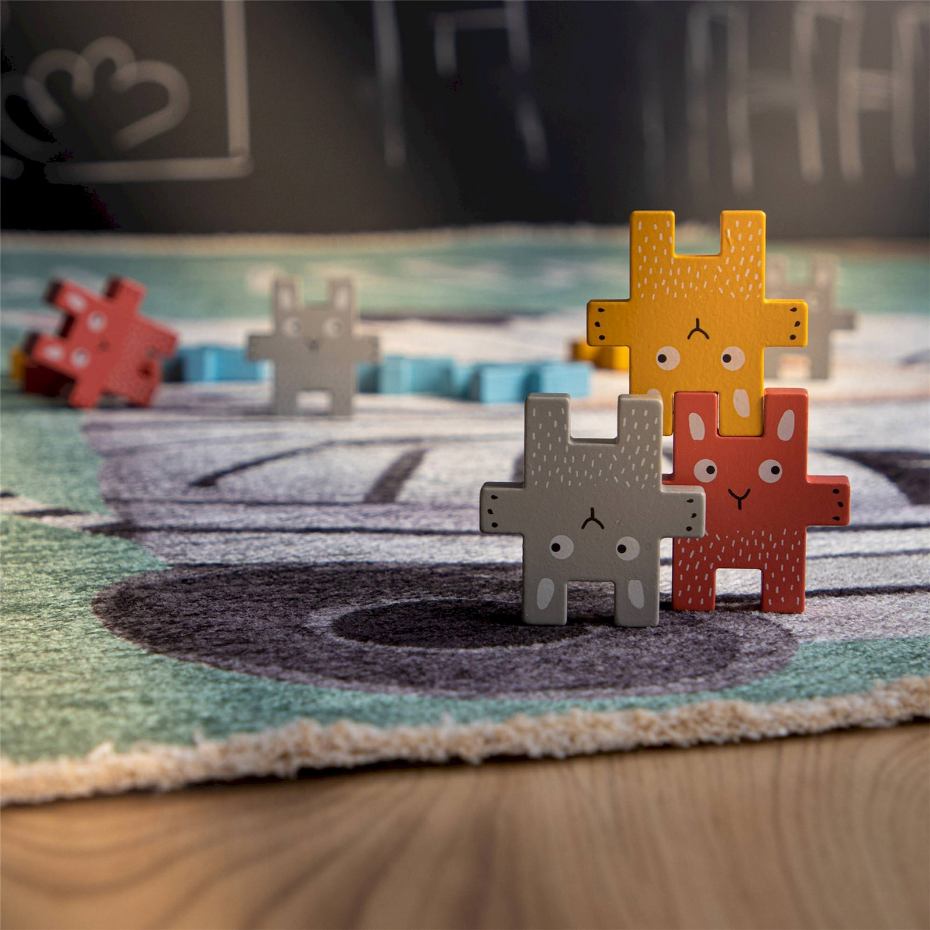 Tapis enfant lavable antidérapant zèbre