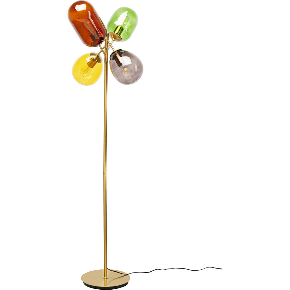 Lampadaire en verre et acier, BALLOON DANCE