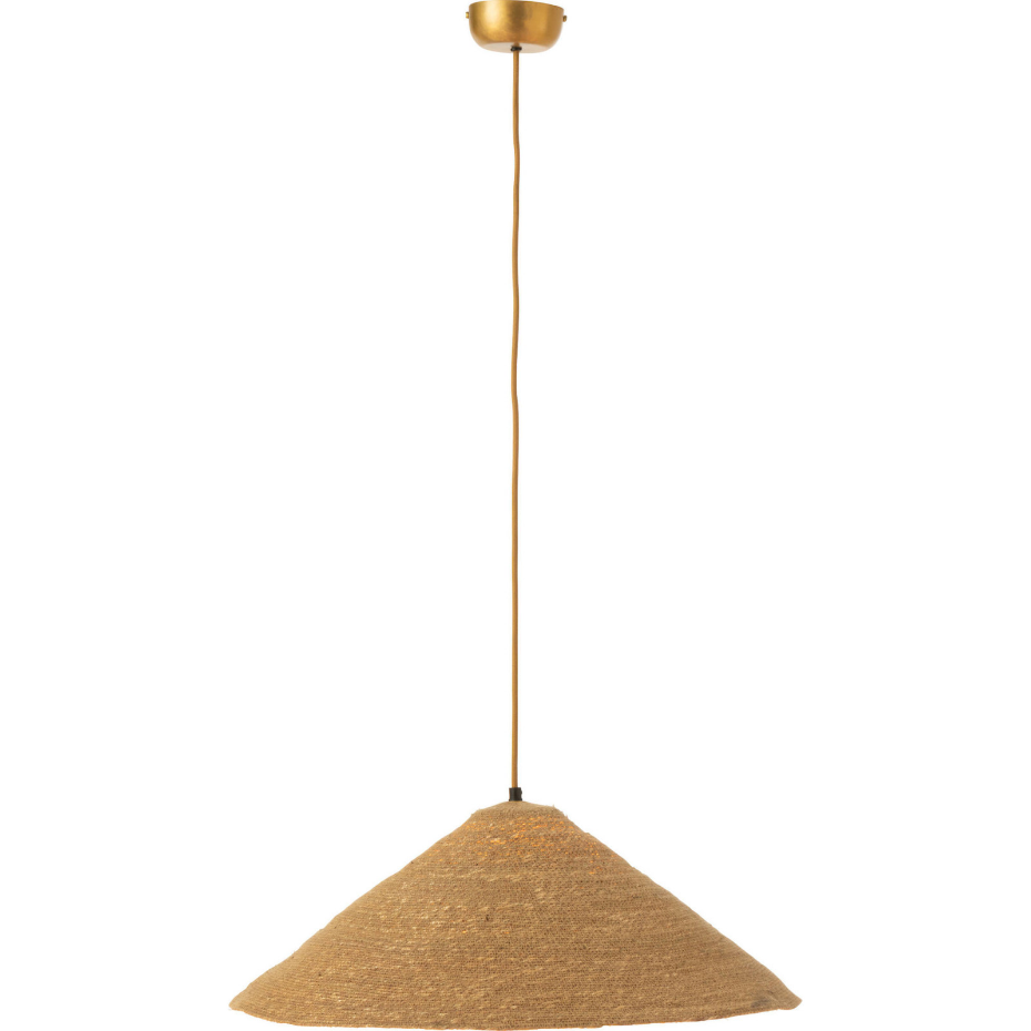 Suspension en rotin forme chapeau ronde