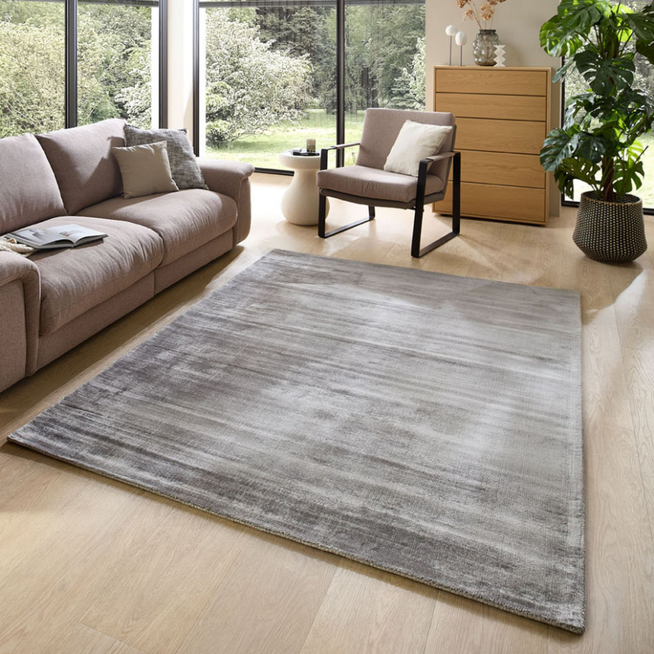Tapis en viscose brillant tissé main - Star