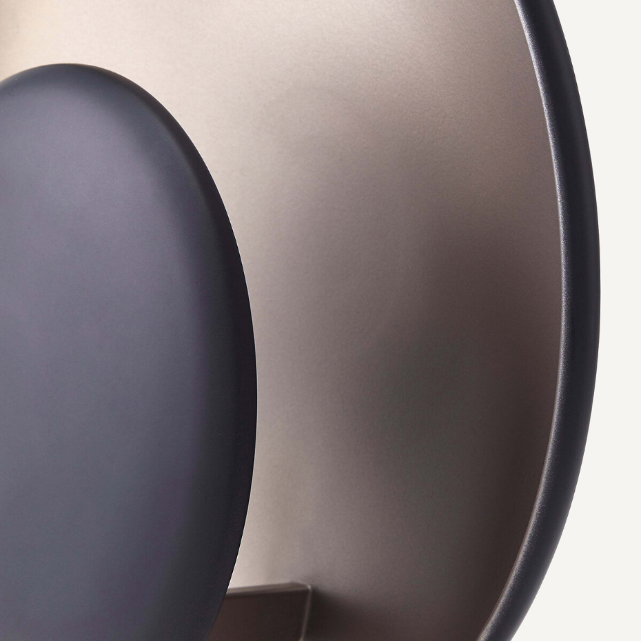 Lampe à poser, métal noir et moka, Naton